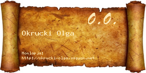 Okrucki Olga névjegykártya